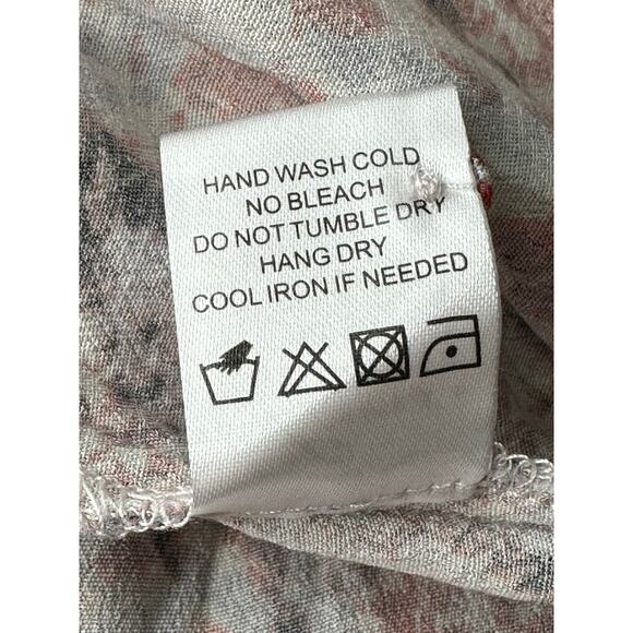 Lovers + Friends Top Womens Small Red Cream Snake Print Tie Neck Artsy Mob Wife - Picture 8 of 9